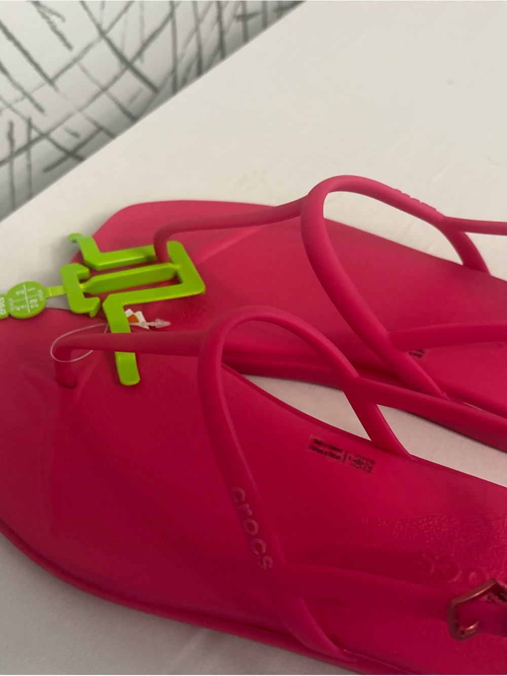 CROCS Women's Hot Pink Slingback Sandals - Picture 3 of 8
